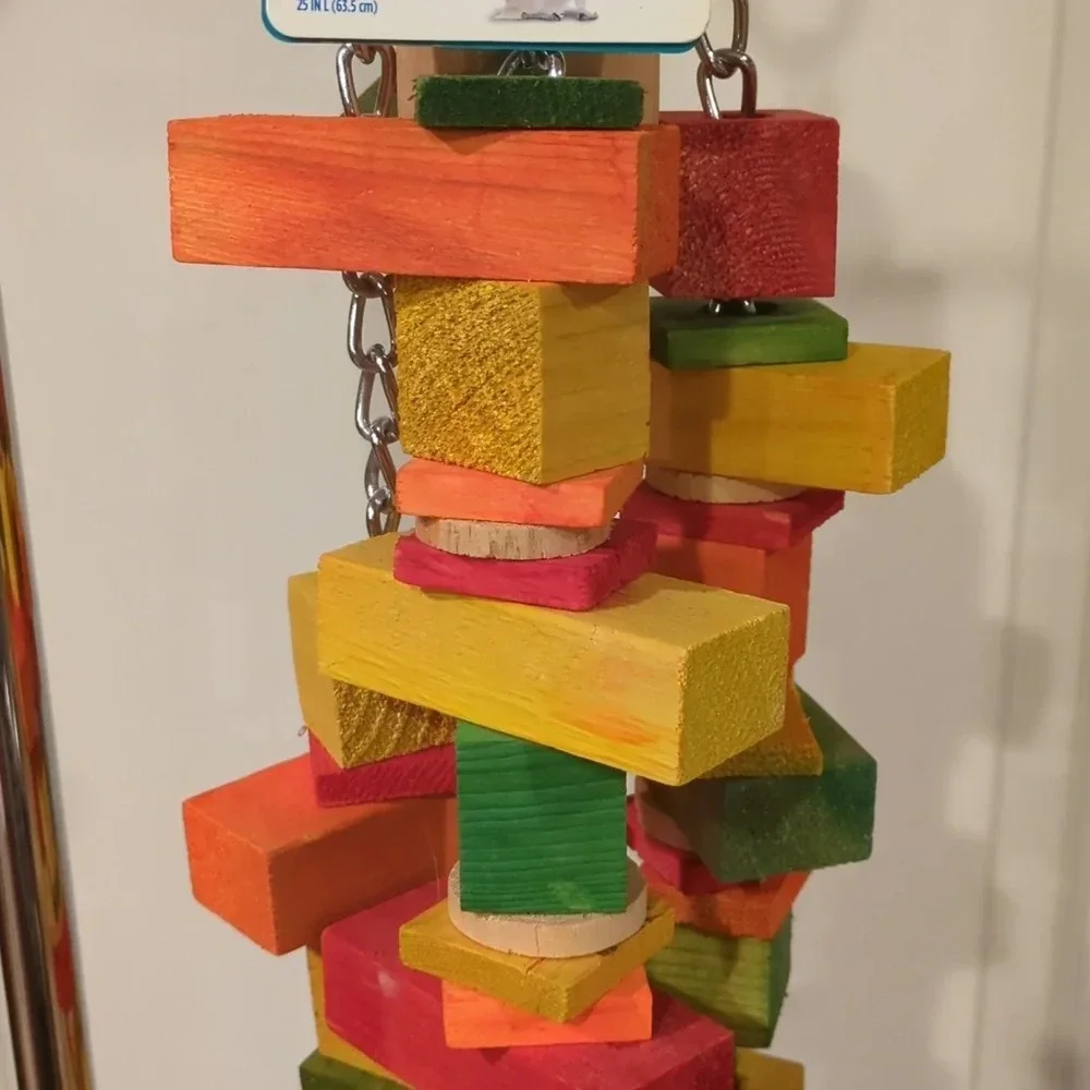 For Kitty Rescue! XL Parrot Wooden Block Toy, All Living Things